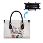 Australia Christmas Leather Bag Jolly Kookaburra Bottlebrush Watercolor - Aussie Hoodie