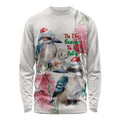 Australia Christmas Long Sleeve Shirt Jolly Kookaburra Bottlebrush Watercolor - Aussie Hoodie