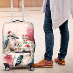 Australia Christmas Luggage Cover Jolly Kookaburra Bottlebrush Watercolor - Aussie Hoodie