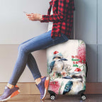 Australia Christmas Luggage Cover Jolly Kookaburra Bottlebrush Watercolor - Aussie Hoodie