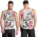 Australia Christmas Men Tank Top Jolly Kookaburra Bottlebrush Watercolor - Aussie Hoodie