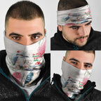 Australia Christmas Neck Gaiter Jolly Kookaburra Bottlebrush Watercolor - Aussie Hoodie
