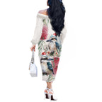 Australia Christmas Off The Shoulder Long Sleeve Dress Jolly Kookaburra Bottlebrush Watercolor - Aussie Hoodie