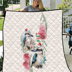 Australia Christmas Quilt Jolly Kookaburra Bottlebrush Watercolor - Aussie Hoodie