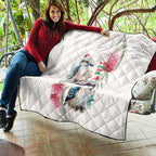 Australia Christmas Quilt Jolly Kookaburra Bottlebrush Watercolor - Aussie Hoodie