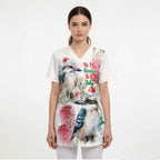 Australia Christmas Scrub Top Jolly Kookaburra Bottlebrush Watercolor - Aussie Hoodie