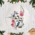 Australia Christmas Tree Skirt Jolly Kookaburra Bottlebrush Watercolor - Aussie Hoodie