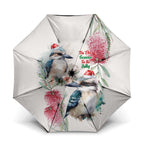 Australia Christmas Umbrella Jolly Kookaburra Bottlebrush Watercolor - Aussie Hoodie