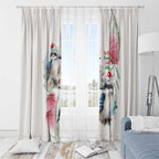 Australia Christmas Window Curtain Jolly Kookaburra Bottlebrush Watercolor - Aussie Hoodie