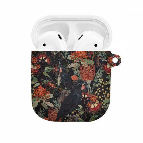 Australia Palm Cockatoo AirPods Case Aussie Native Flowers - Aussie Hoodie