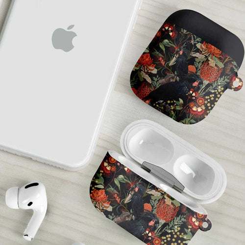 Australia Palm Cockatoo AirPods Case Aussie Native Flowers - Aussie Hoodie