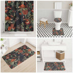 Australia Palm Cockatoo Bathroom Set Aussie Native Flowers - Aussie Hoodie