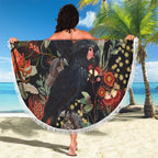Australia Palm Cockatoo Beach Blanket Aussie Native Flowers - Aussie Hoodie