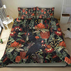 Australia Palm Cockatoo Bedding Set Aussie Native Flowers - Aussie Hoodie