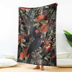 Australia Palm Cockatoo Blanket Aussie Native Flowers - Aussie Hoodie