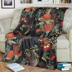 Australia Palm Cockatoo Blanket Aussie Native Flowers - Aussie Hoodie