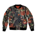 Australia Palm Cockatoo Bomber Jacket Aussie Native Flowers - Aussie Hoodie