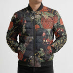 Australia Palm Cockatoo Bomber Puffer Jacket Aussie Native Flowers - Aussie Hoodie