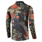 Australia Palm Cockatoo Button Sweatshirt Aussie Native Flowers - Aussie Hoodie