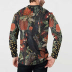 Australia Palm Cockatoo Button Sweatshirt Aussie Native Flowers - Aussie Hoodie
