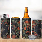 Australia Palm Cockatoo 4 in 1 Can Cooler Tumbler Aussie Native Flowers - Aussie Hoodie