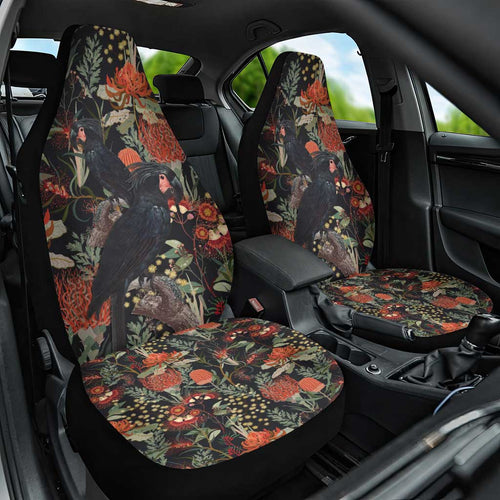 Australia Palm Cockatoo Car Seat Cover Aussie Native Flowers - Aussie Hoodie