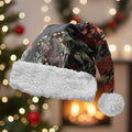 Australia Palm Cockatoo Christmas Santa Hat Aussie Native Flowers - Aussie Hoodie
