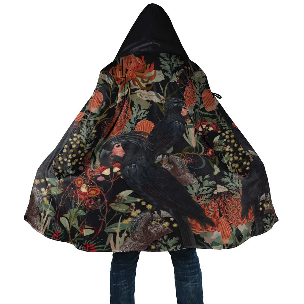 Australia Palm Cockatoo Cloak Aussie Native Flowers - Aussie Hoodie