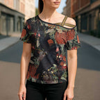 Australia Palm Cockatoo Cross Shoulder Shirt Aussie Native Flowers - Aussie Hoodie