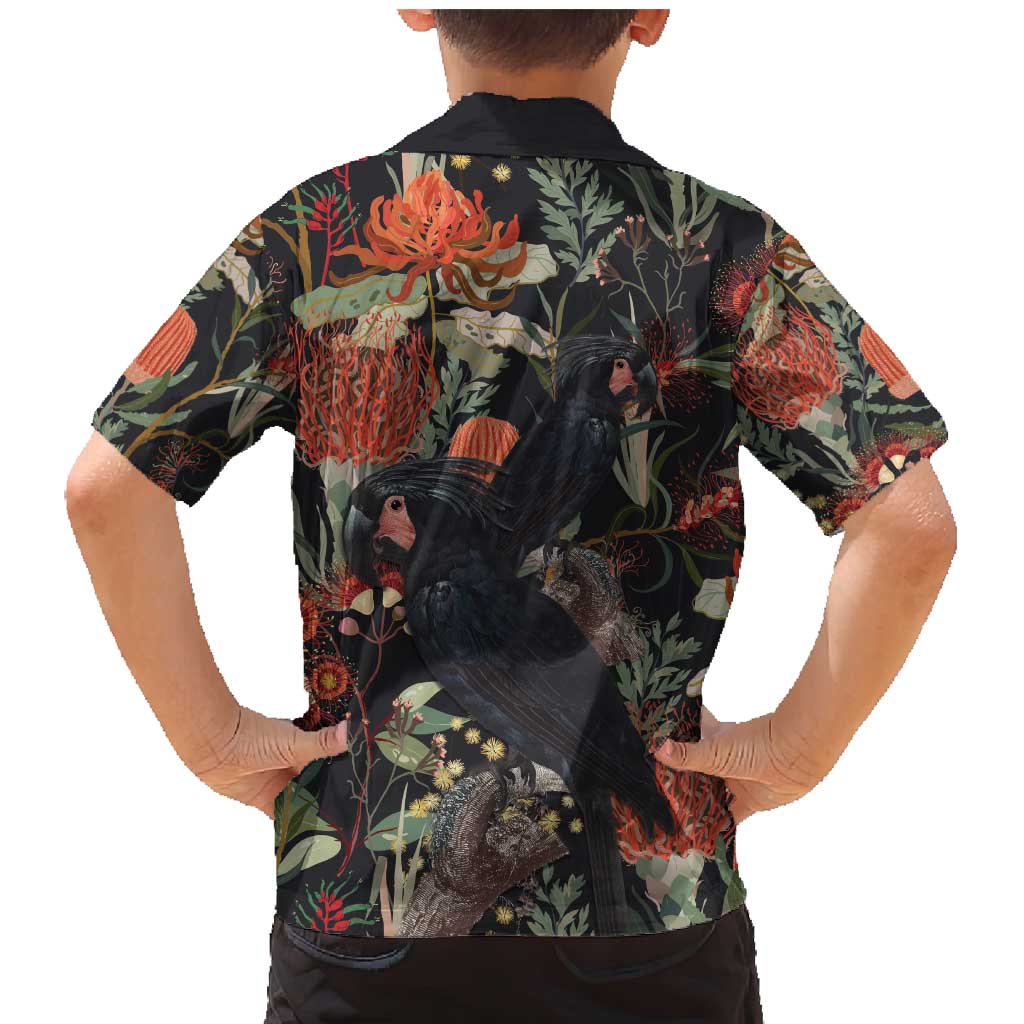 Australia Palm Cockatoo Family Matching Mermaid Dress and Hawaiian Shirt Aussie Native Flowers - Aussie Hoodie