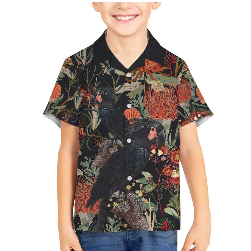 Australia Palm Cockatoo Family Matching Mermaid Dress and Hawaiian Shirt Aussie Native Flowers - Aussie Hoodie
