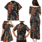 Australia Palm Cockatoo Family Matching Puletasi and Hawaiian Shirt Aussie Native Flowers - Aussie Hoodie