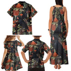 Australia Palm Cockatoo Family Matching Tank Maxi Dress and Hawaiian Shirt Aussie Native Flowers - Aussie Hoodie