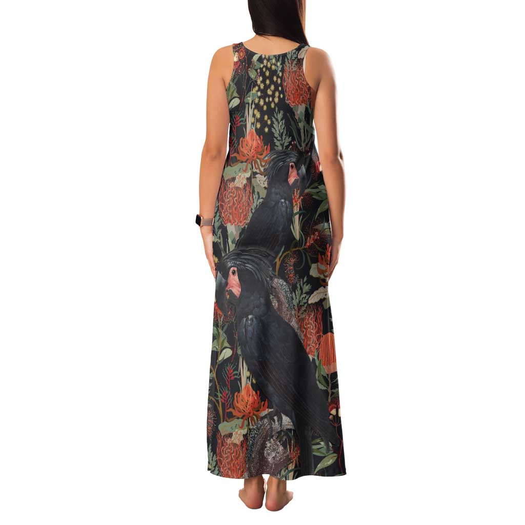 Australia Palm Cockatoo Family Matching Tank Maxi Dress and Hawaiian Shirt Aussie Native Flowers - Aussie Hoodie