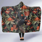 Australia Palm Cockatoo Hooded Blanket Aussie Native Flowers - Aussie Hoodie