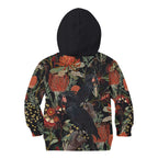 Australia Palm Cockatoo Kid Hoodie Aussie Native Flowers - Aussie Hoodie