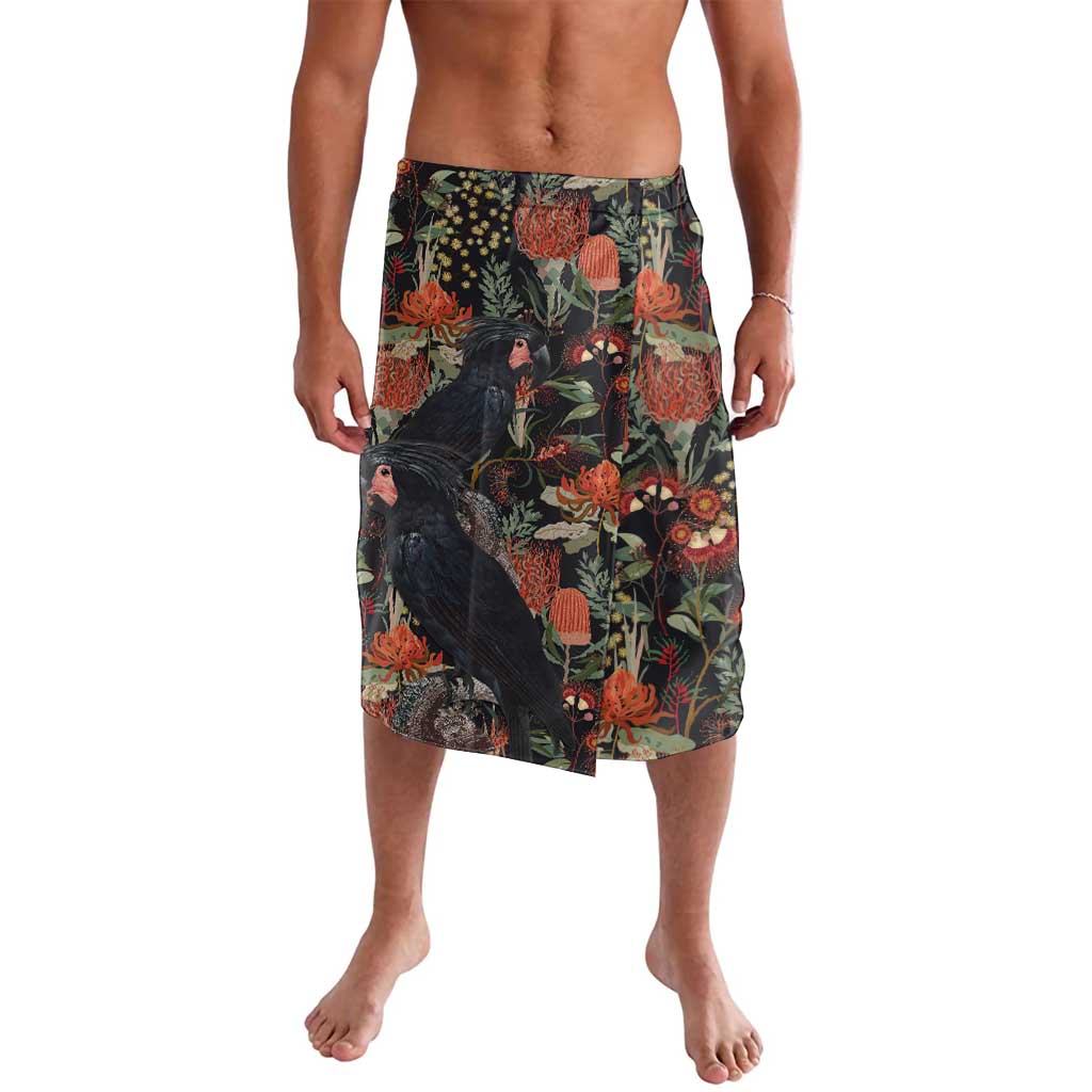 Australia Palm Cockatoo Lavalava Aussie Native Flowers - Aussie Hoodie