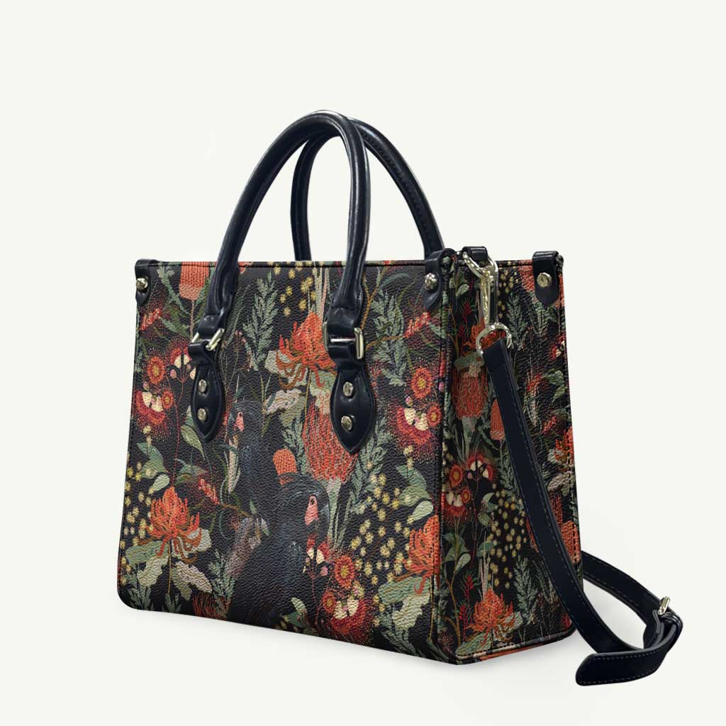 Australia Palm Cockatoo Leather Bag Aussie Native Flowers - Aussie Hoodie