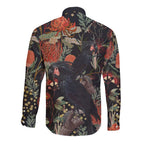 Australia Palm Cockatoo Long Sleeve Button Shirt Aussie Native Flowers - Aussie Hoodie