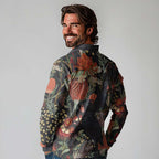 Australia Palm Cockatoo Long Sleeve Polo Shirt Aussie Native Flowers - Aussie Hoodie