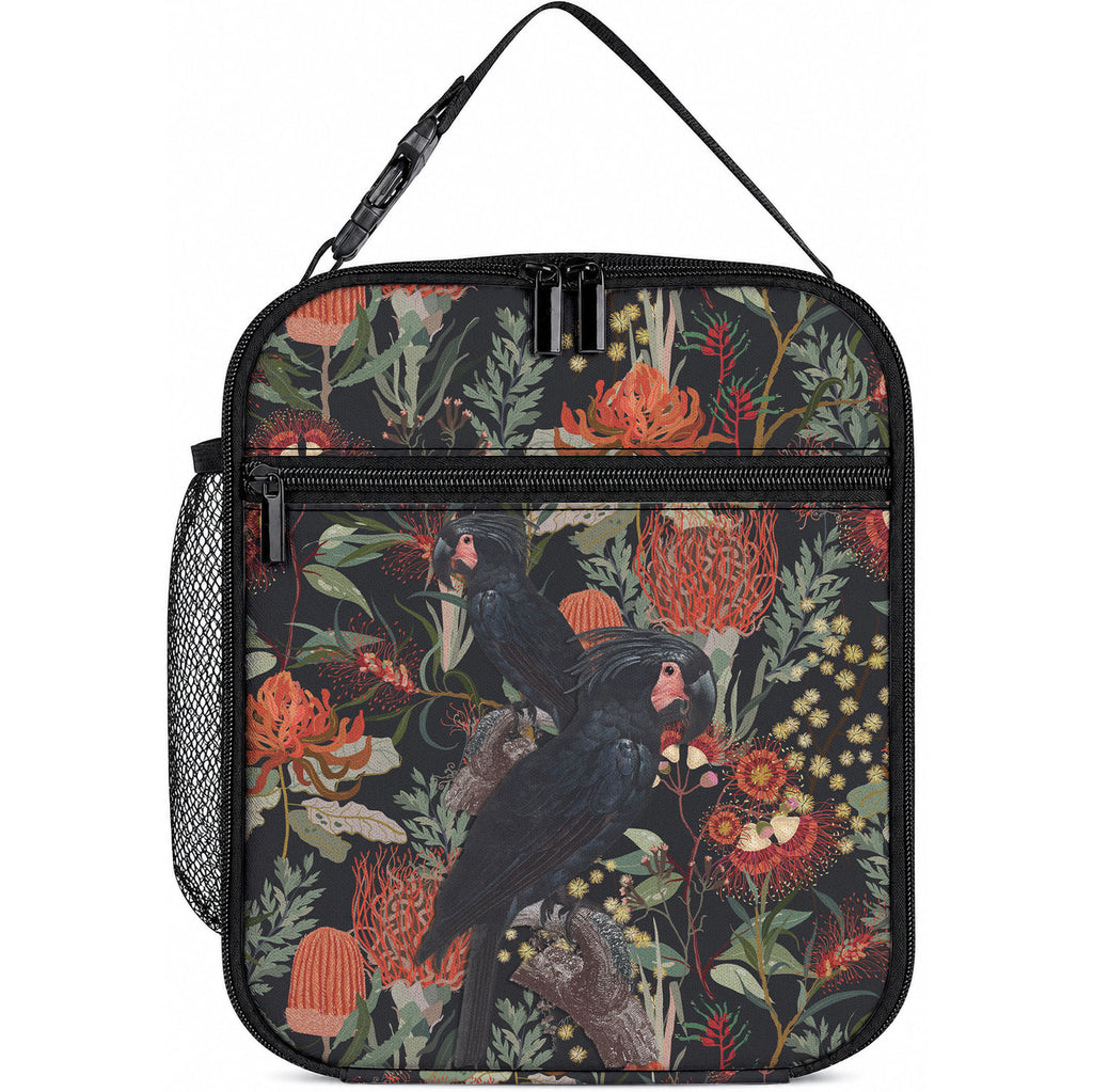 Australia Palm Cockatoo Lunch Bag Aussie Native Flowers