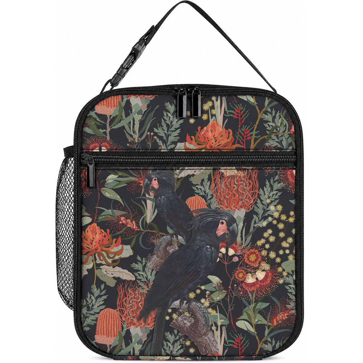 Australia Palm Cockatoo Lunch Bag Aussie Native Flowers