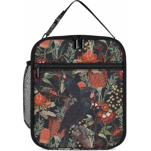 Australia Palm Cockatoo Lunch Bag Aussie Native Flowers