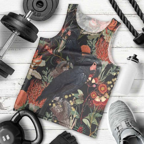 Australia Palm Cockatoo Men Tank Top Aussie Native Flowers - Aussie Hoodie