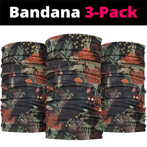 Australia Palm Cockatoo Neck Gaiter Aussie Native Flowers - Aussie Hoodie