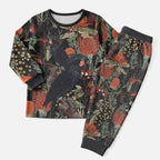Australia Palm Cockatoo Christmas Pajama Set Aussie Native Flowers - Aussie Hoodie