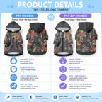 Australia Palm Cockatoo Pet Hoodie Aussie Native Flowers