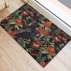 Australia Palm Cockatoo Rubber Doormat Aussie Native Flowers - Aussie Hoodie