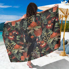 Australia Palm Cockatoo Sarong Aussie Native Flowers - Aussie Hoodie