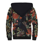 Australia Palm Cockatoo Sherpa Hoodie Aussie Native Flowers - Aussie Hoodie